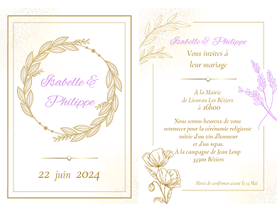 Faire-part de mariage Faire-part de mariage