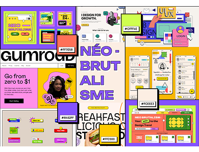 Moodboard néo-brutalisme Moodboard néo-brutalisme